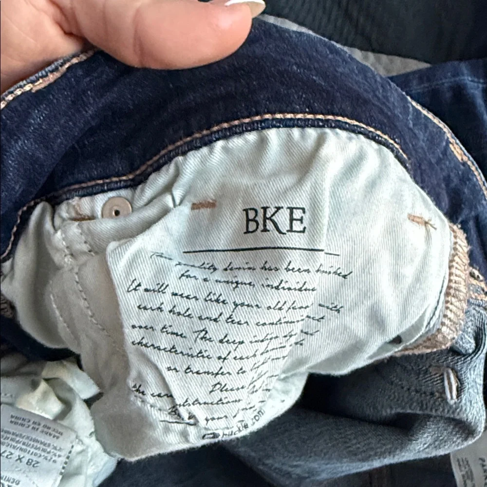 Dark Blue Women's High-Rise Skinny Jeans- BKE PARKER - Picture 5 of 9